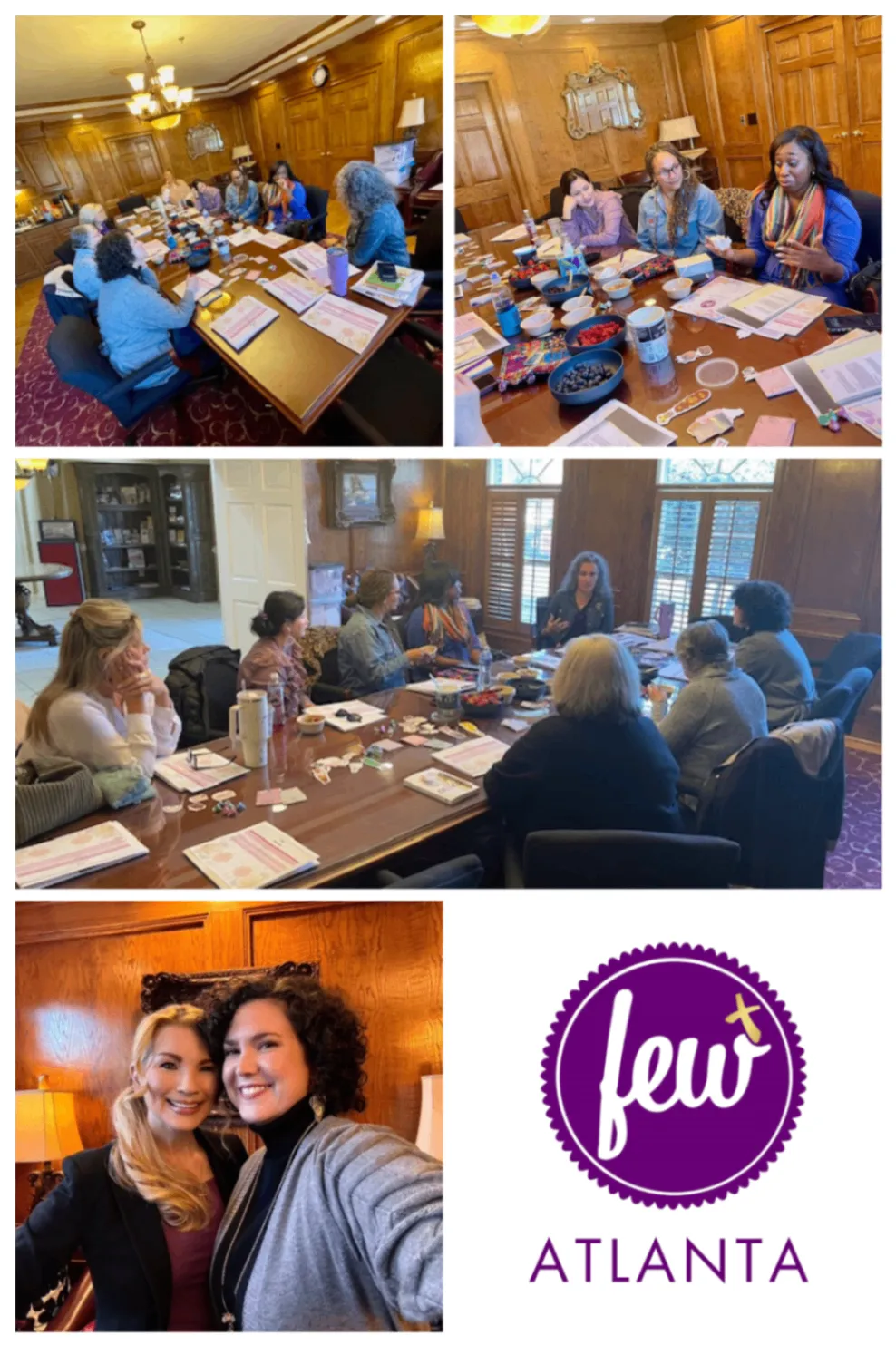 Collage from the FEW ATL March 21 meeting